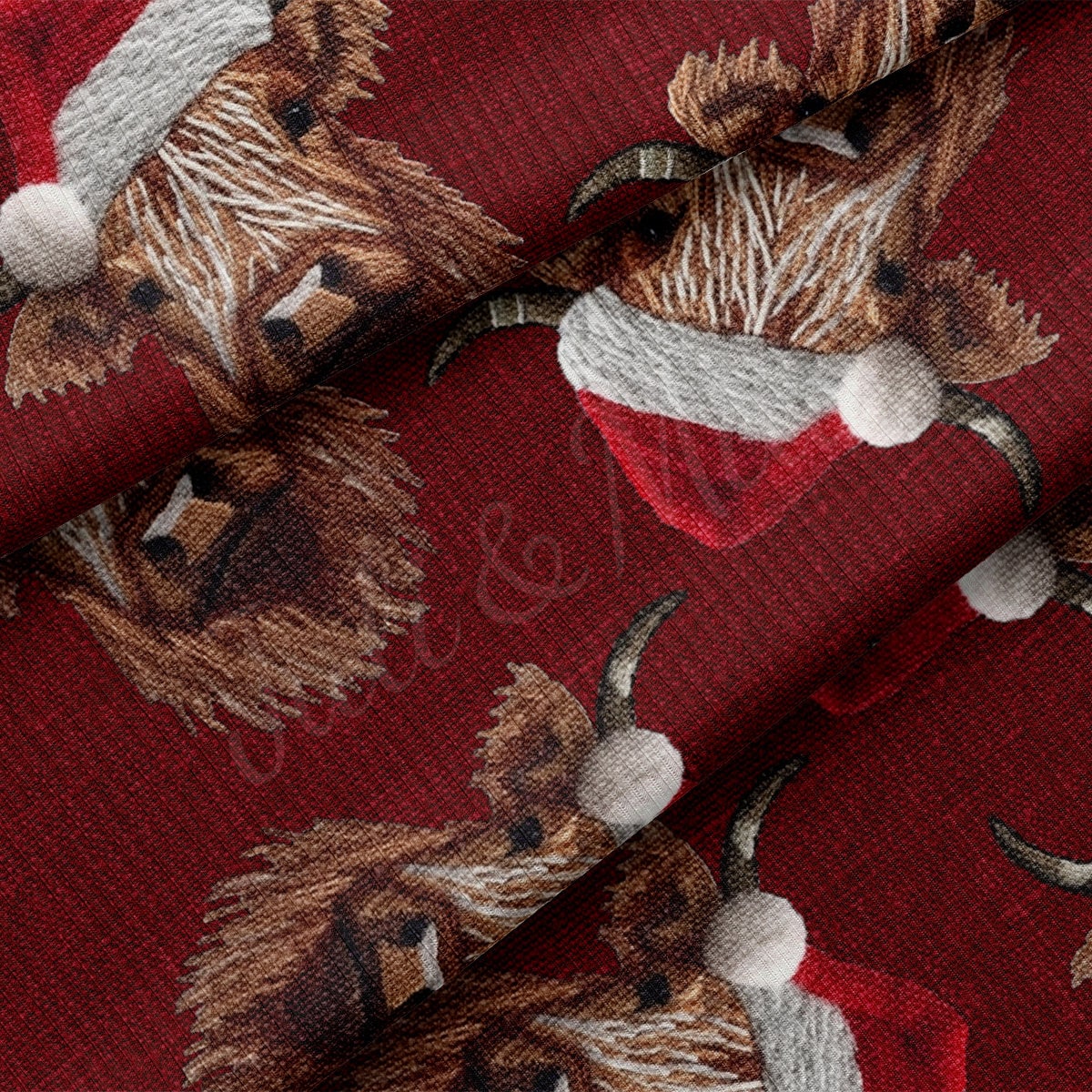 Christmas Rib Knit Fabric  RBK1819