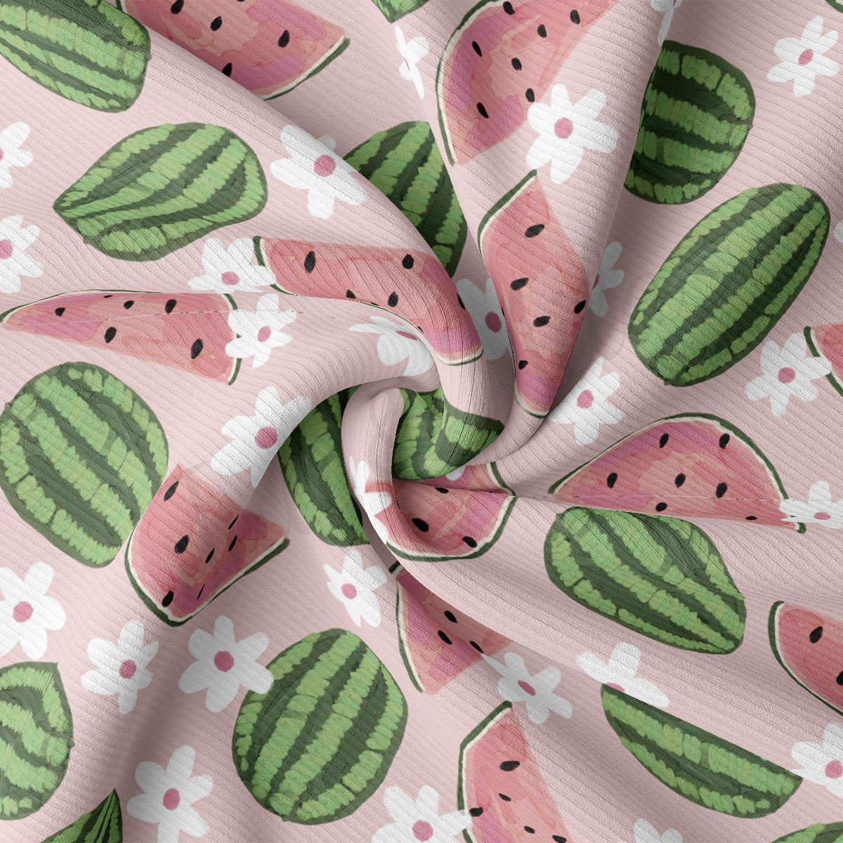 Watermelon Rib Knit Fabric AA1851