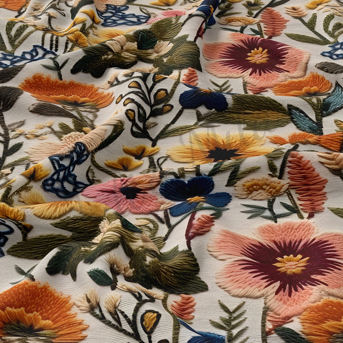Double Brushed Polyester Fabric  DBP1789 Embroidery