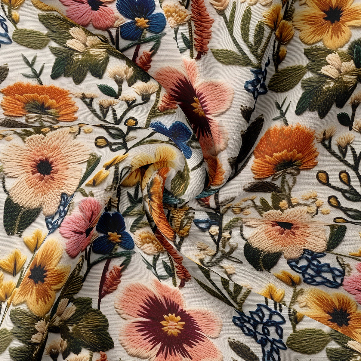 Double Brushed Polyester Fabric  DBP1789 Embroidery