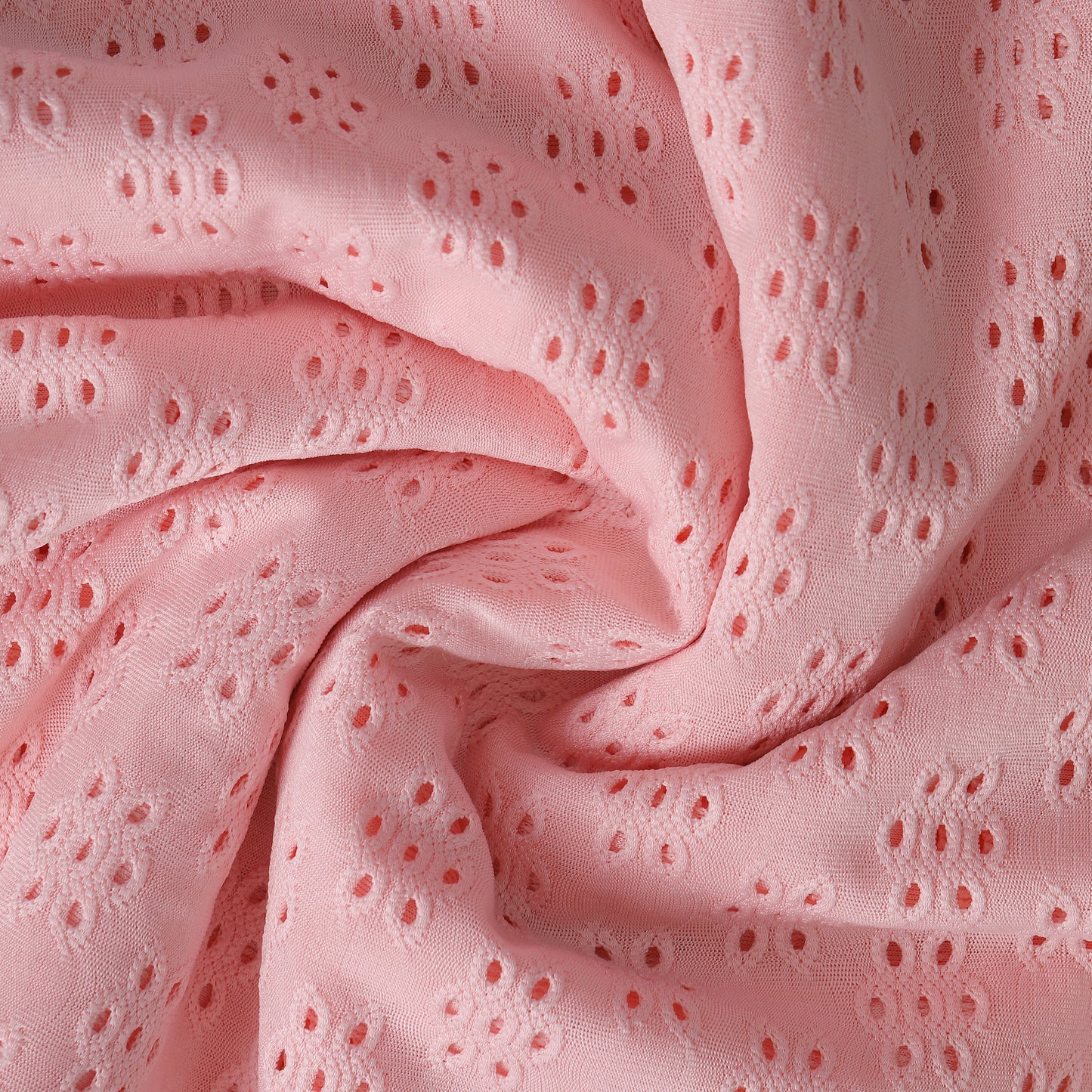 Eyelet Fabric by the yard, Floral Knit Eyelet Fabric, Eyelet Stretchy Fabric, Eyelet Polyester Spandex 60 inches wide