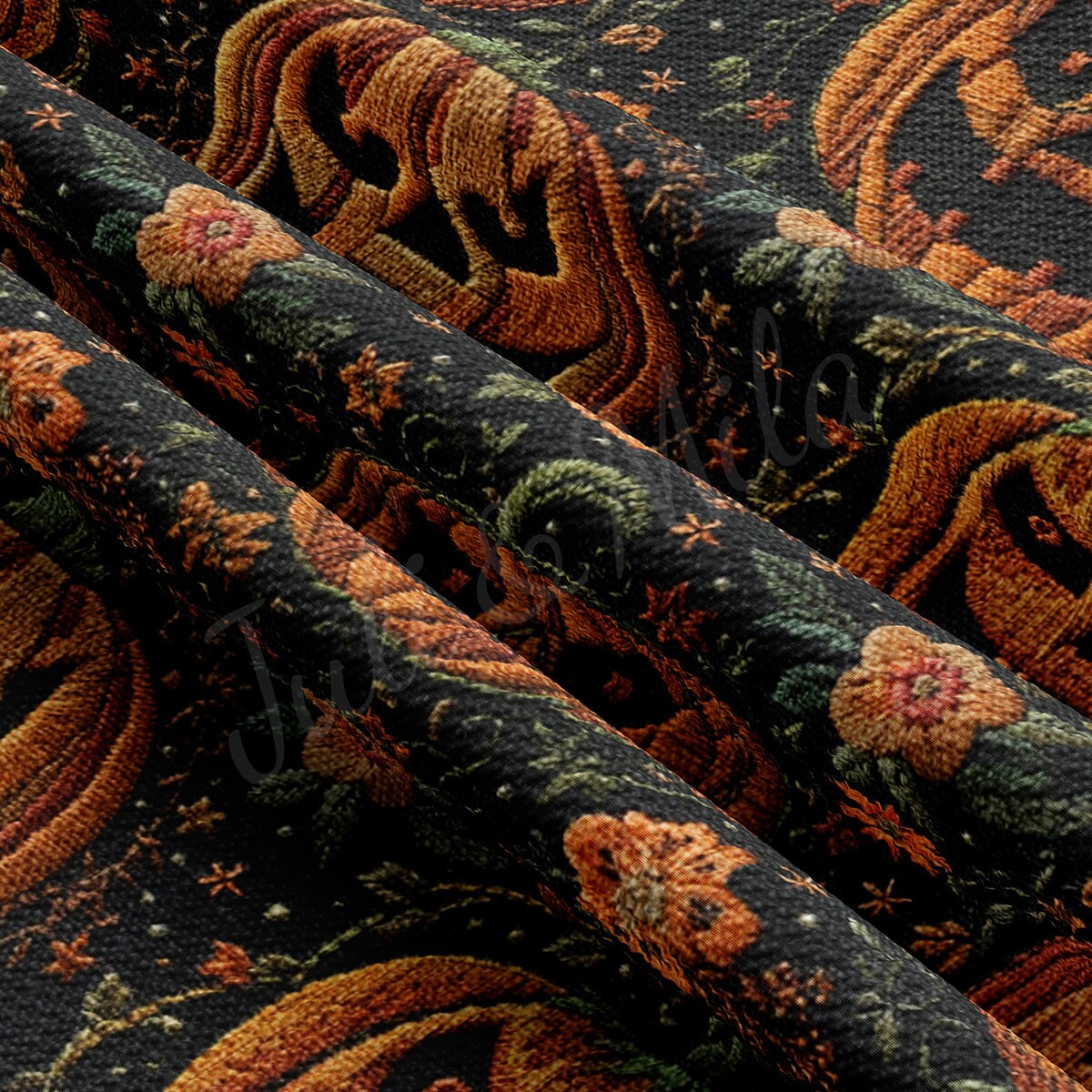 Autumn Fall Halloween Printed Liverpool  AA1814