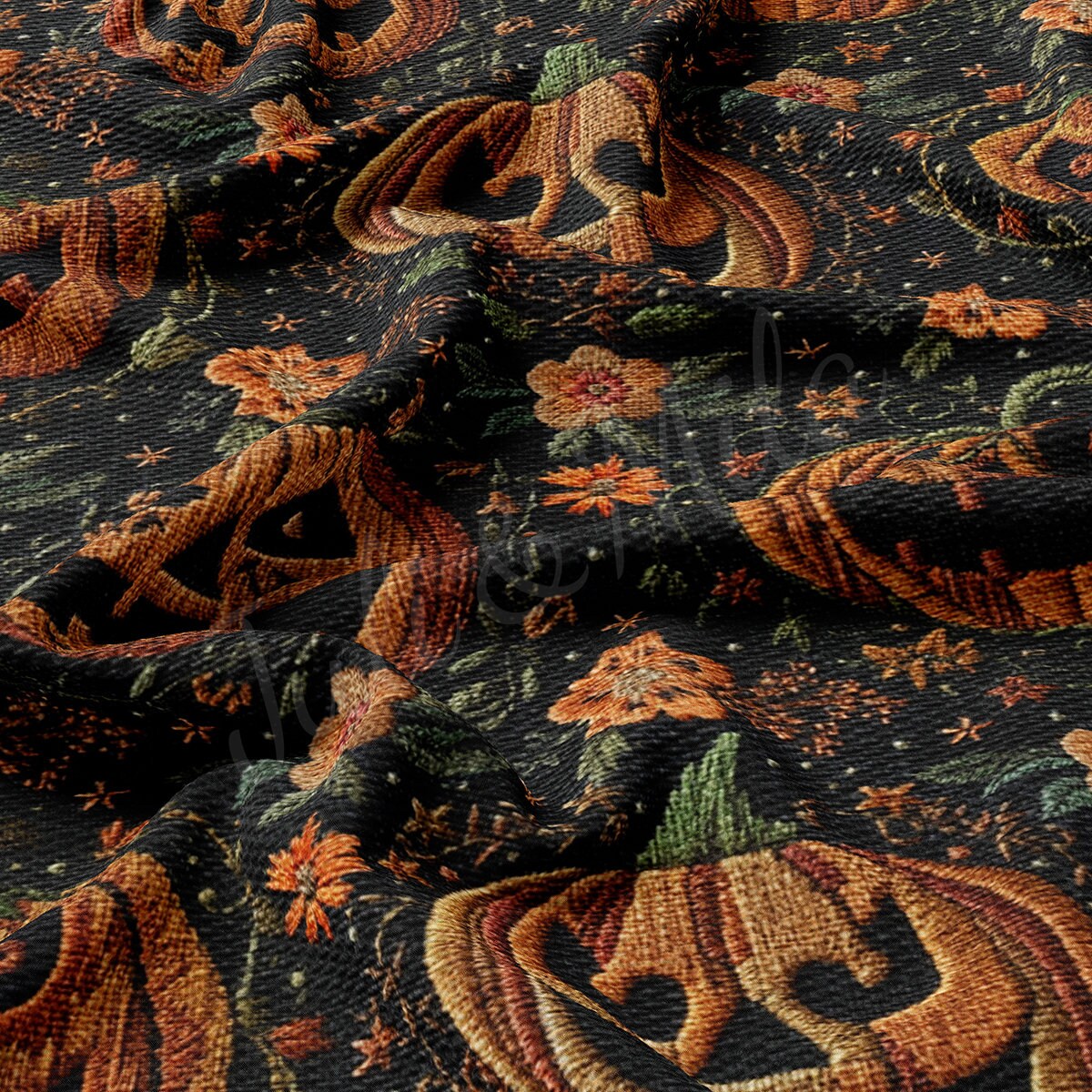 Autumn Fall Halloween Printed Liverpool  AA1814