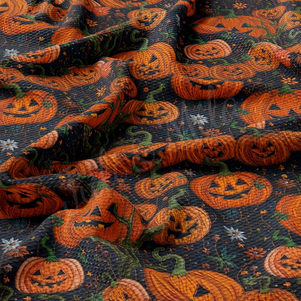 Autumn Fall Halloween Bullet Textured Fabric AA1815