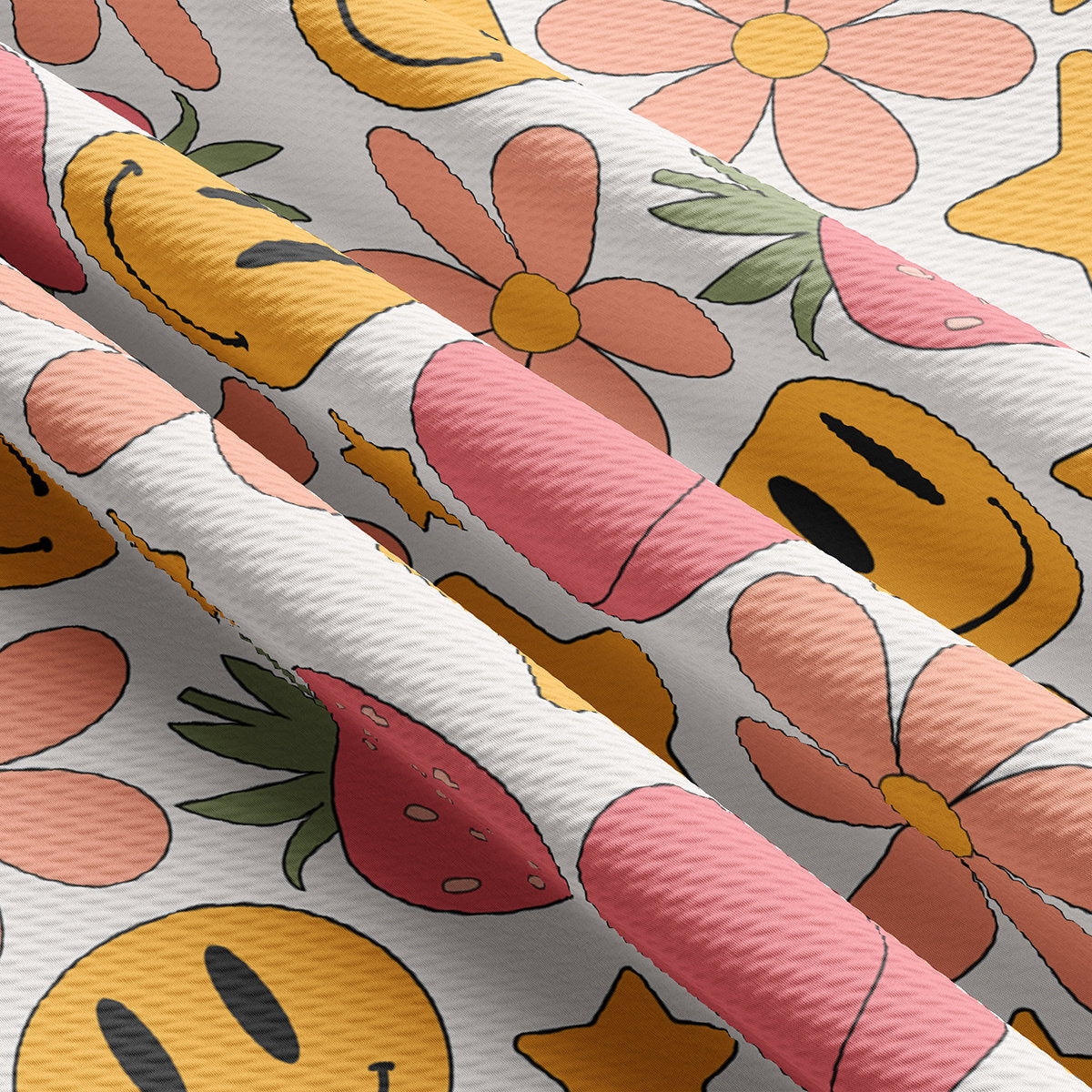 Peach Summer  Bullet Textured Fabric  AA1827