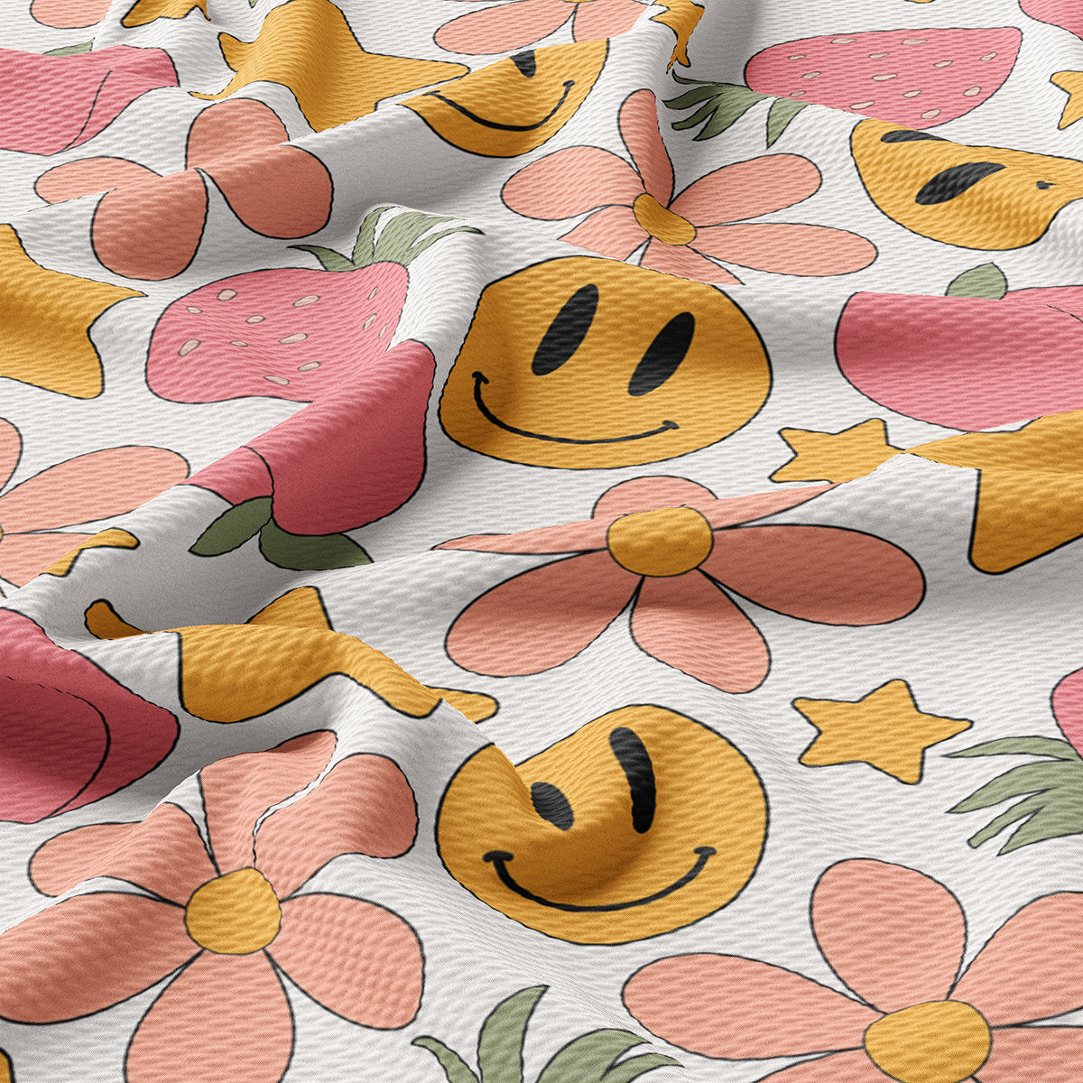 Peach Summer  Bullet Textured Fabric  AA1827