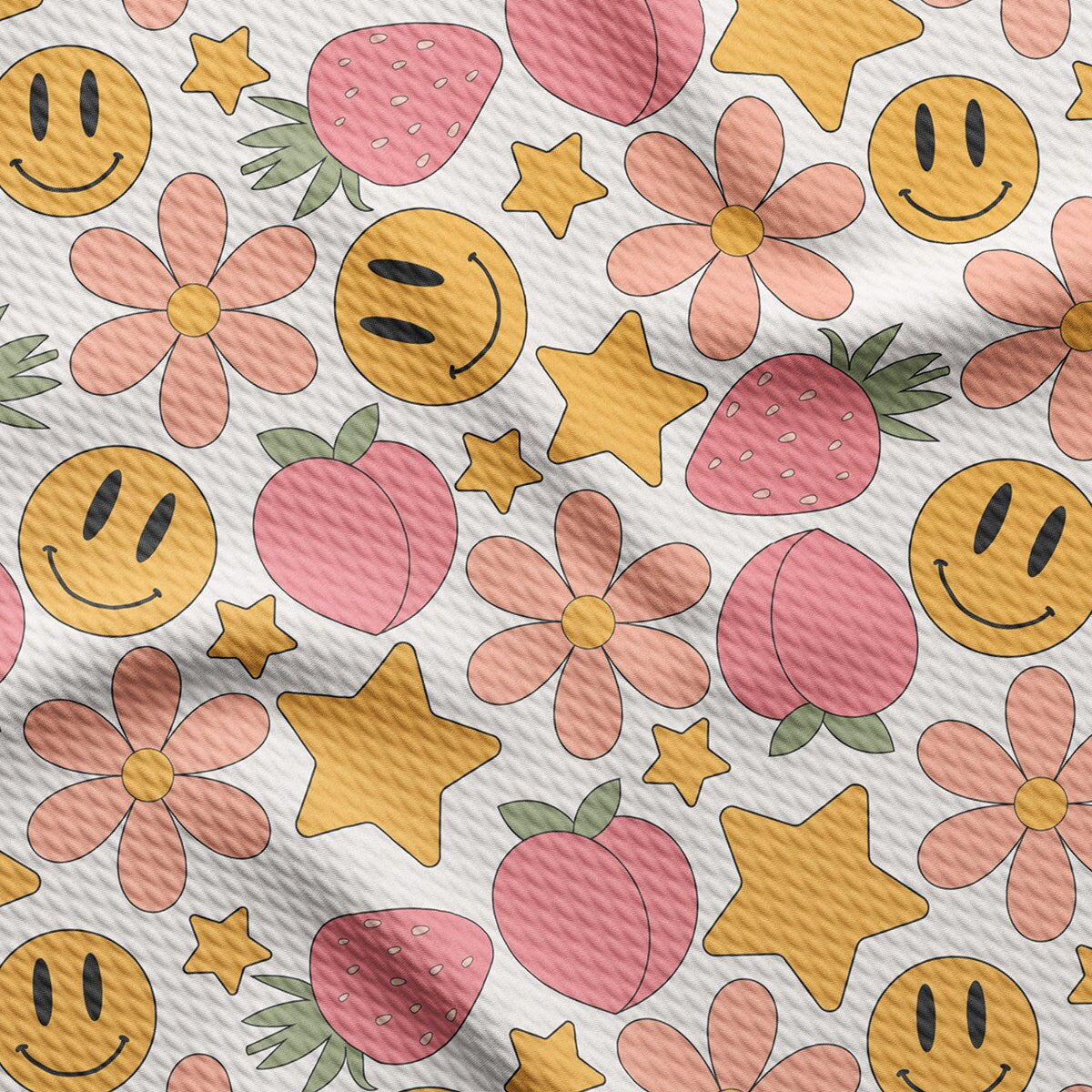 Peach Summer  Bullet Textured Fabric  AA1827