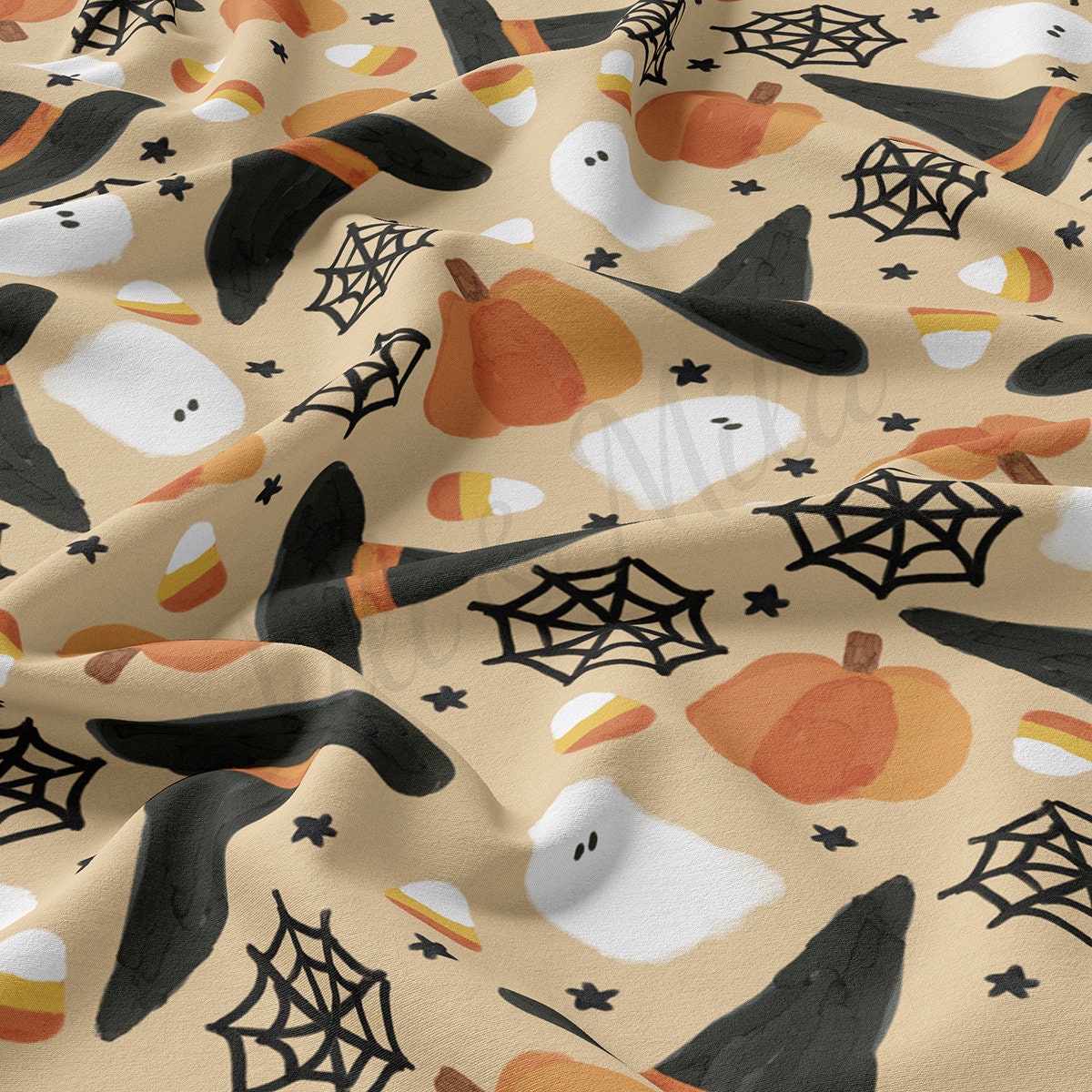 Double Brushed Polyester Fabric DBP1829 Halloween Autumn Fall