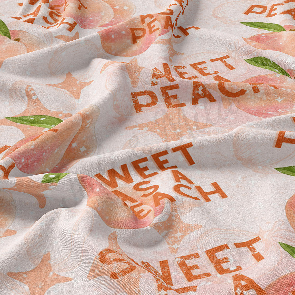 Sweet as a Peach Double Brushed Polyester Fabric  DBP1845