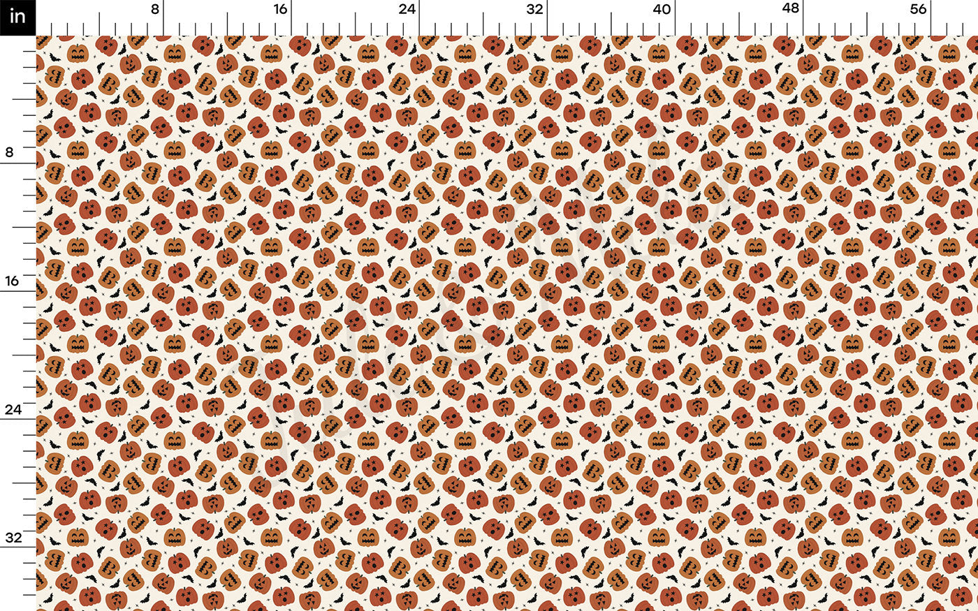 Autumn Fall Halloween Rib Knit Fabric  RBK1838