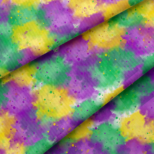 Mardi Gras Rib Knit Fabric   AA1849