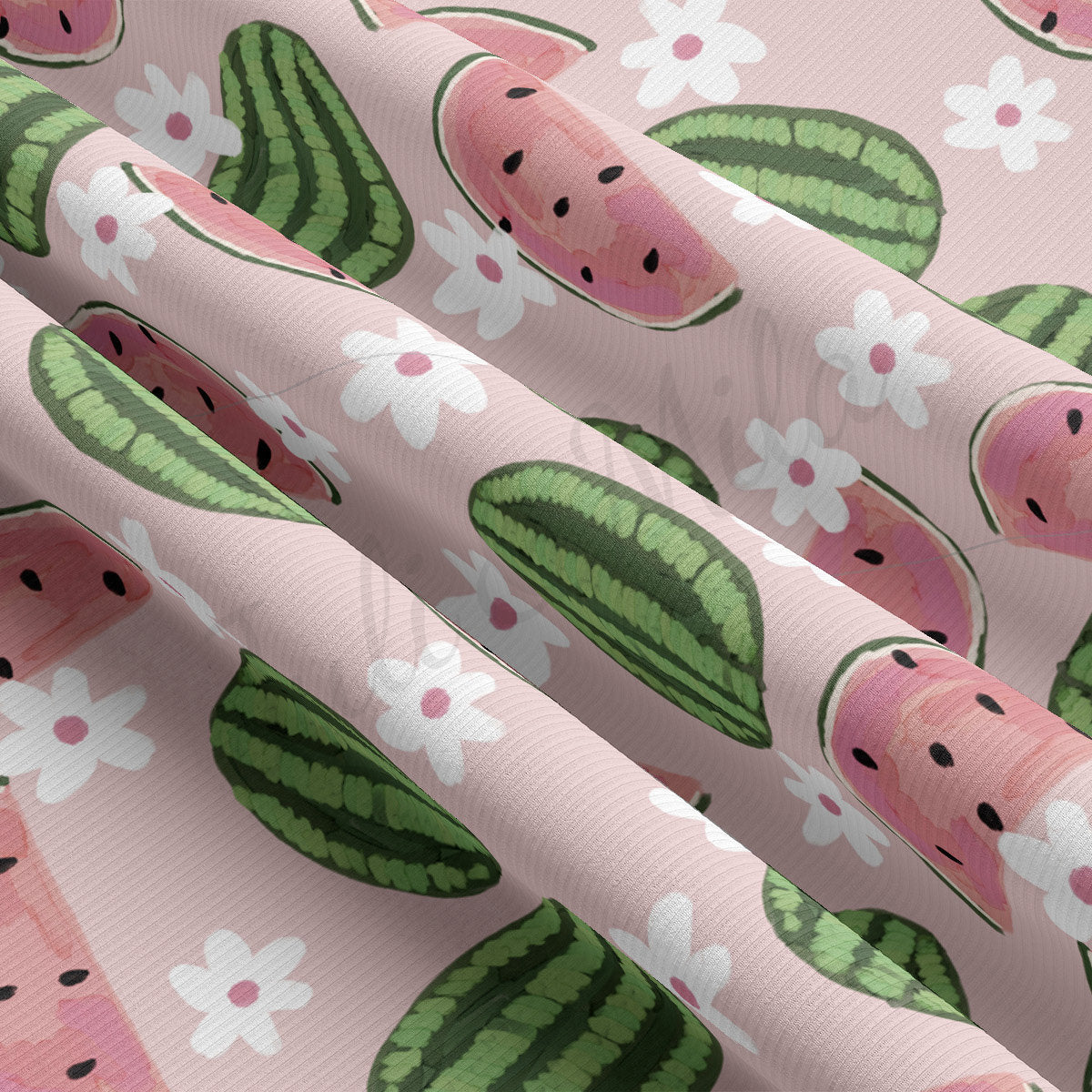 Watermelon Rib Knit Fabric AA1851