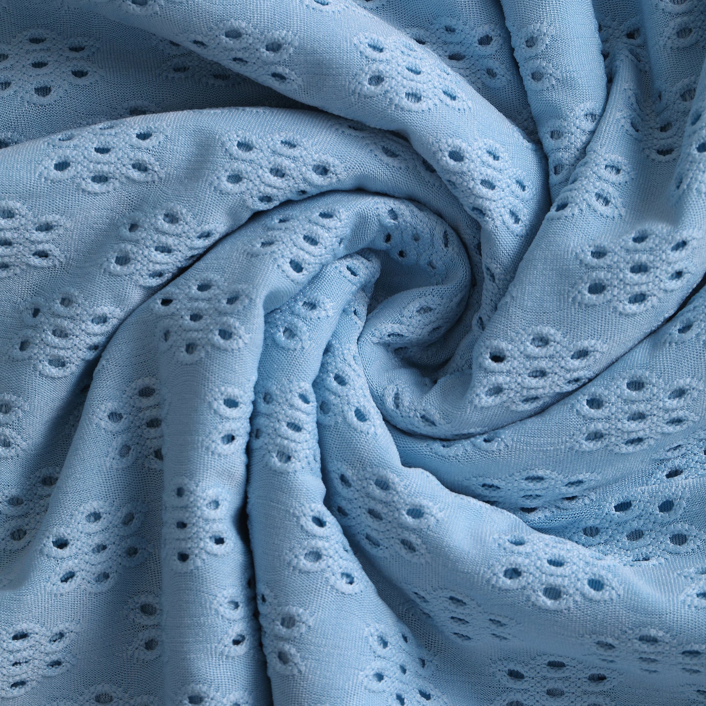 Eyelet Fabric by the yard, Floral Knit Eyelet Fabric, Eyelet Stretchy Fabric, Eyelet Polyester Spandex 60 inches wide