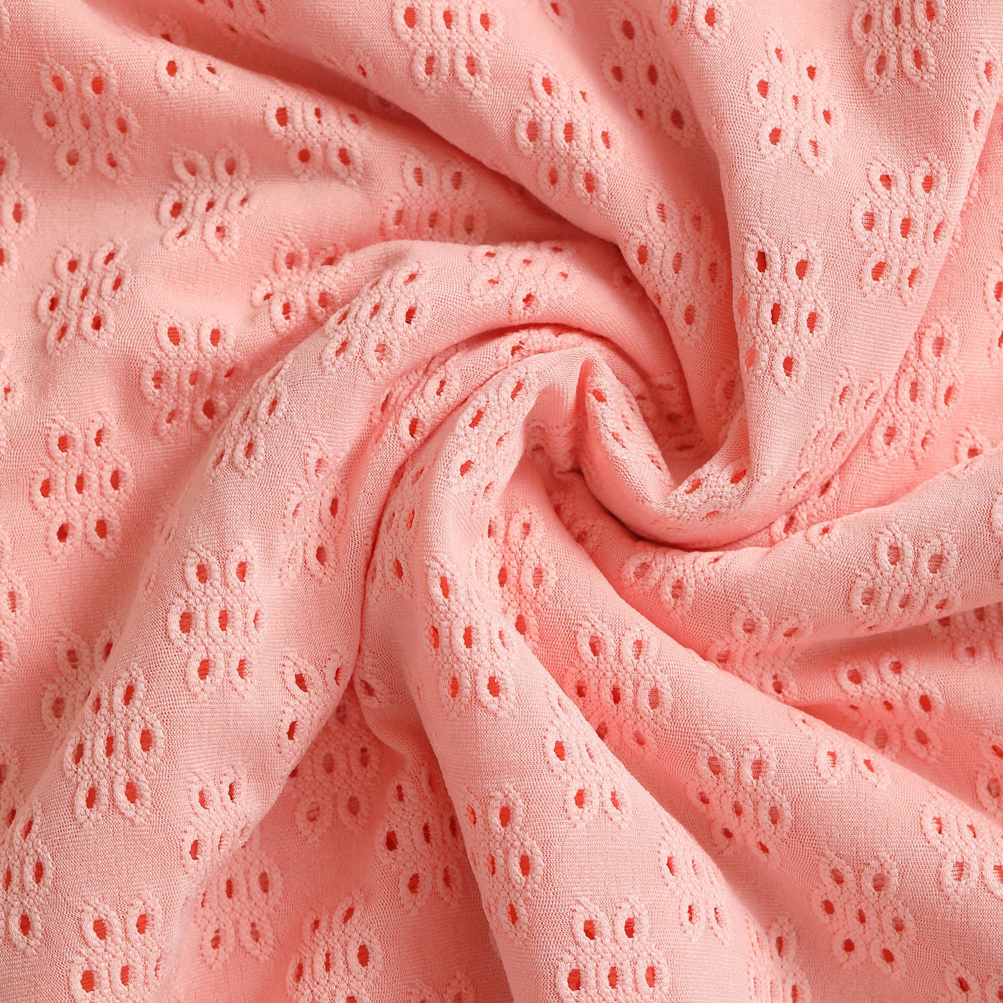 Eyelet Fabric by the yard, Floral Knit Eyelet Fabric, Eyelet Stretchy Fabric, Eyelet Polyester Spandex 60 inches wide