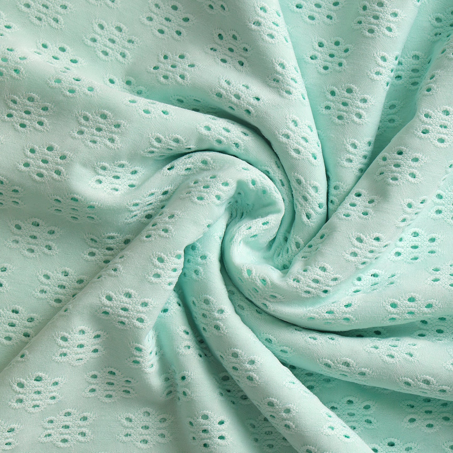 Eyelet Fabric by the yard, Floral Knit Eyelet Fabric, Eyelet Stretchy Fabric, Eyelet Polyester Spandex 60 inches wide