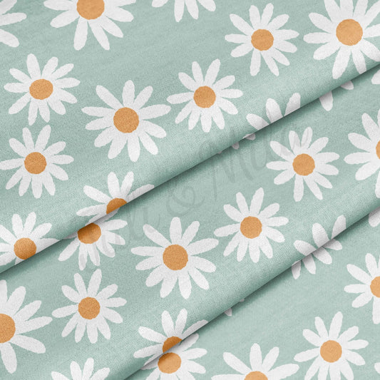 100% Cotton Fabric By the Yard Printed in USA Cotton Sateen -  Cotton  camomile