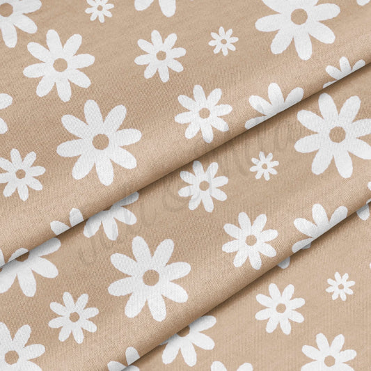 100% Cotton Fabric By the Yard Printed in USA Cotton Sateen -  Cotton  camomile