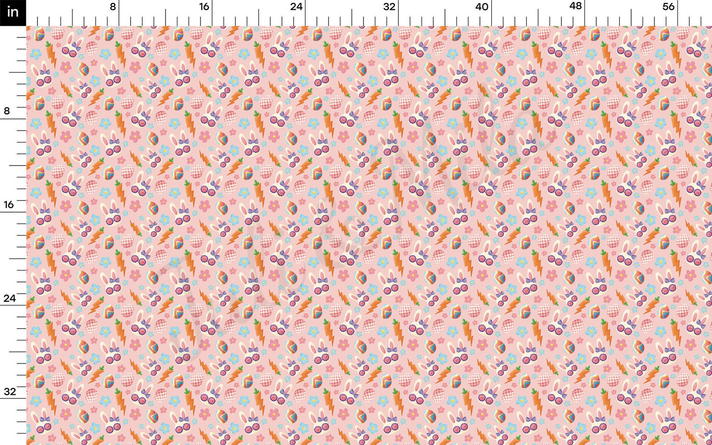 Bullet Textured Fabric pink bunnies AA1885