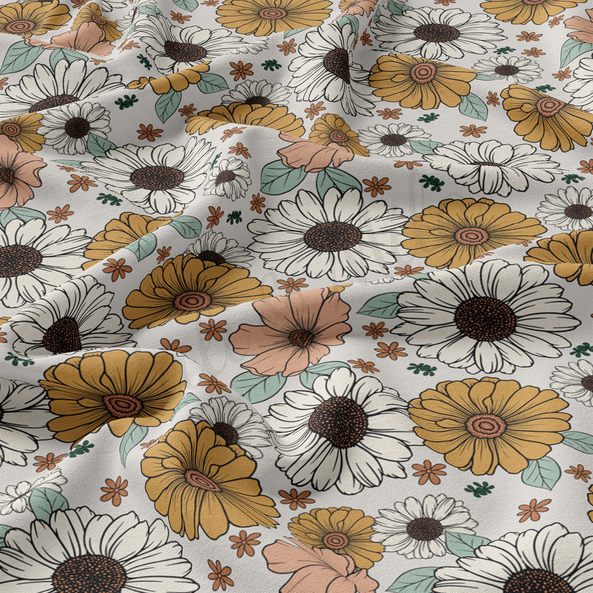 DBP Fabric Double Brushed Polyester Fabric DBP1858 floral