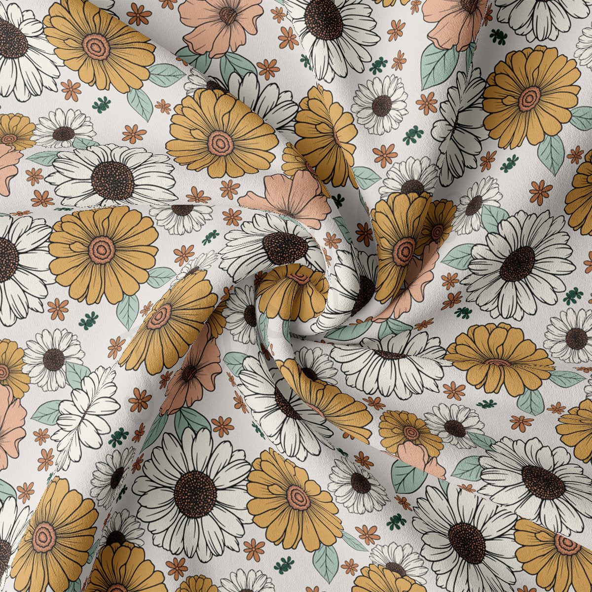 DBP Fabric Double Brushed Polyester Fabric DBP1858 floral