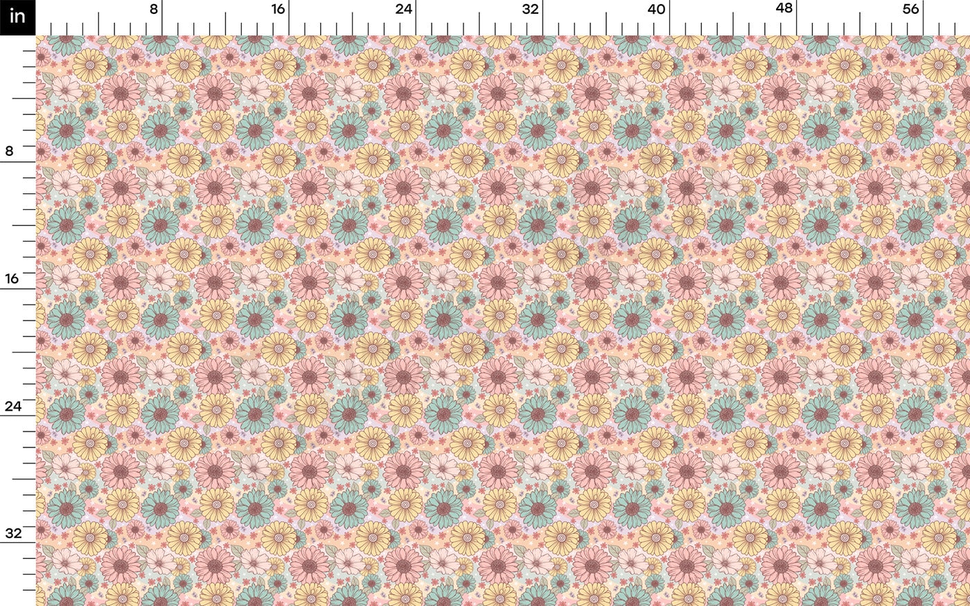 100% Cotton Fabric  flower CTN1637