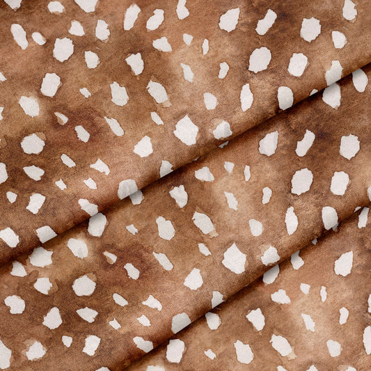 100% Cotton Fabric brown spots