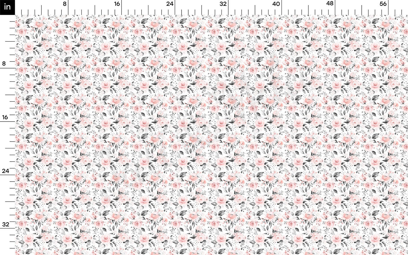 100% Cotton Fabric  Pink Roses CTNFloral45