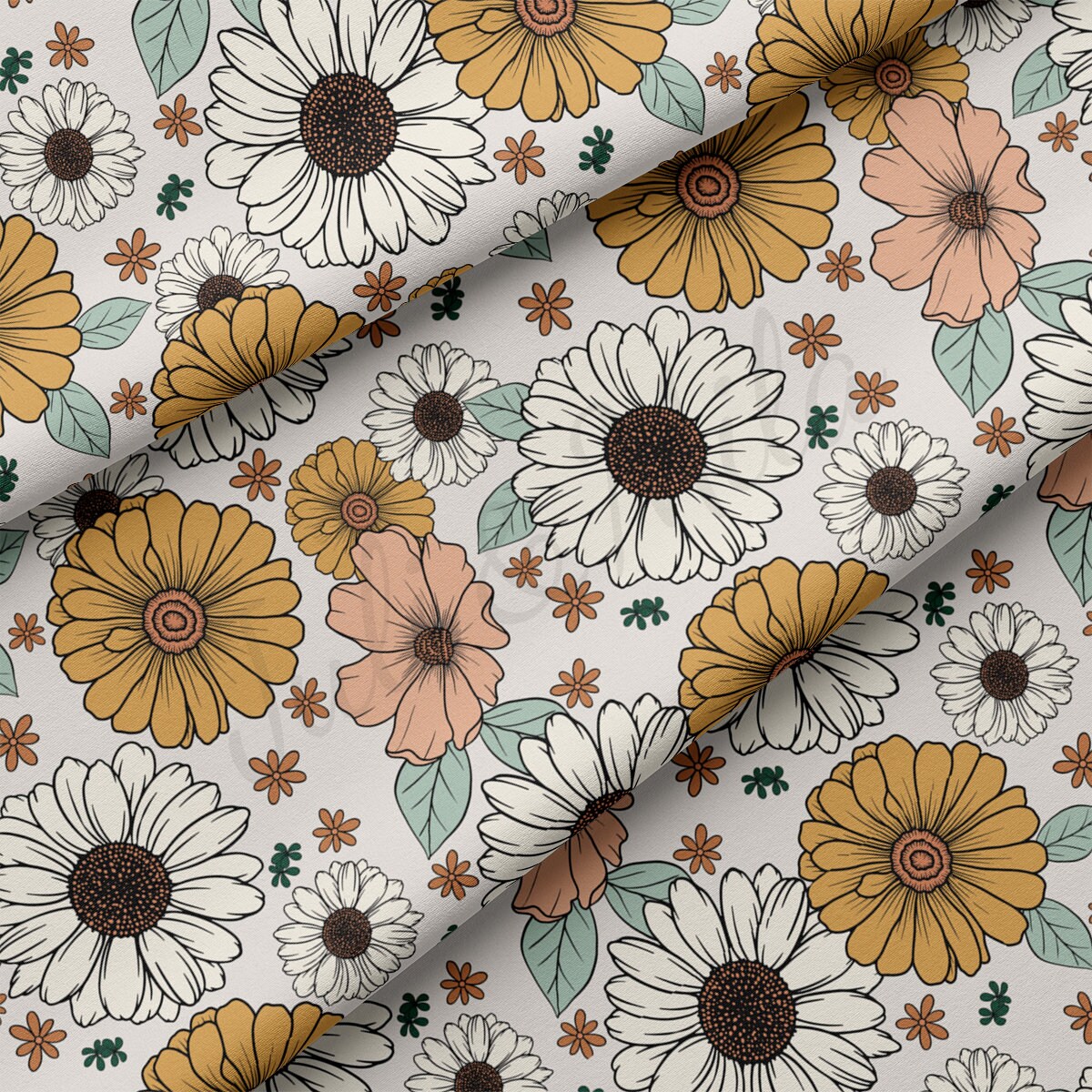 DBP Fabric Double Brushed Polyester Fabric DBP1858 floral