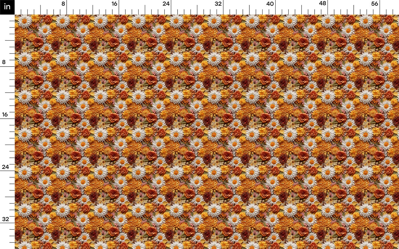 Autumn Fall Halloween  Bullet Textured Fabric AA1935