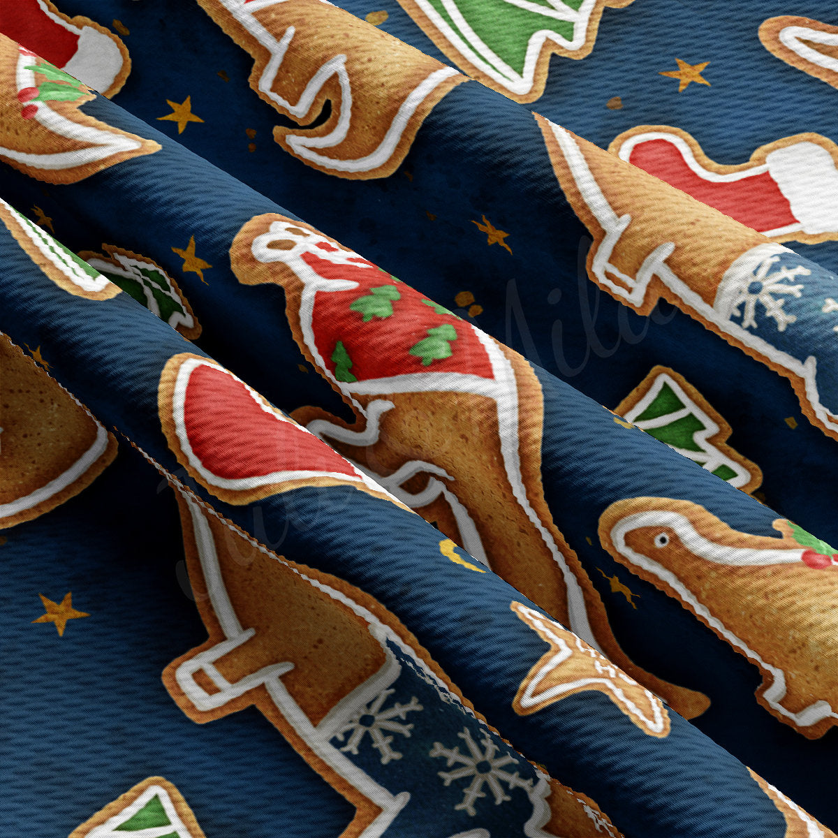 Christmas Dino Bullet Textured Fabric   AA1941