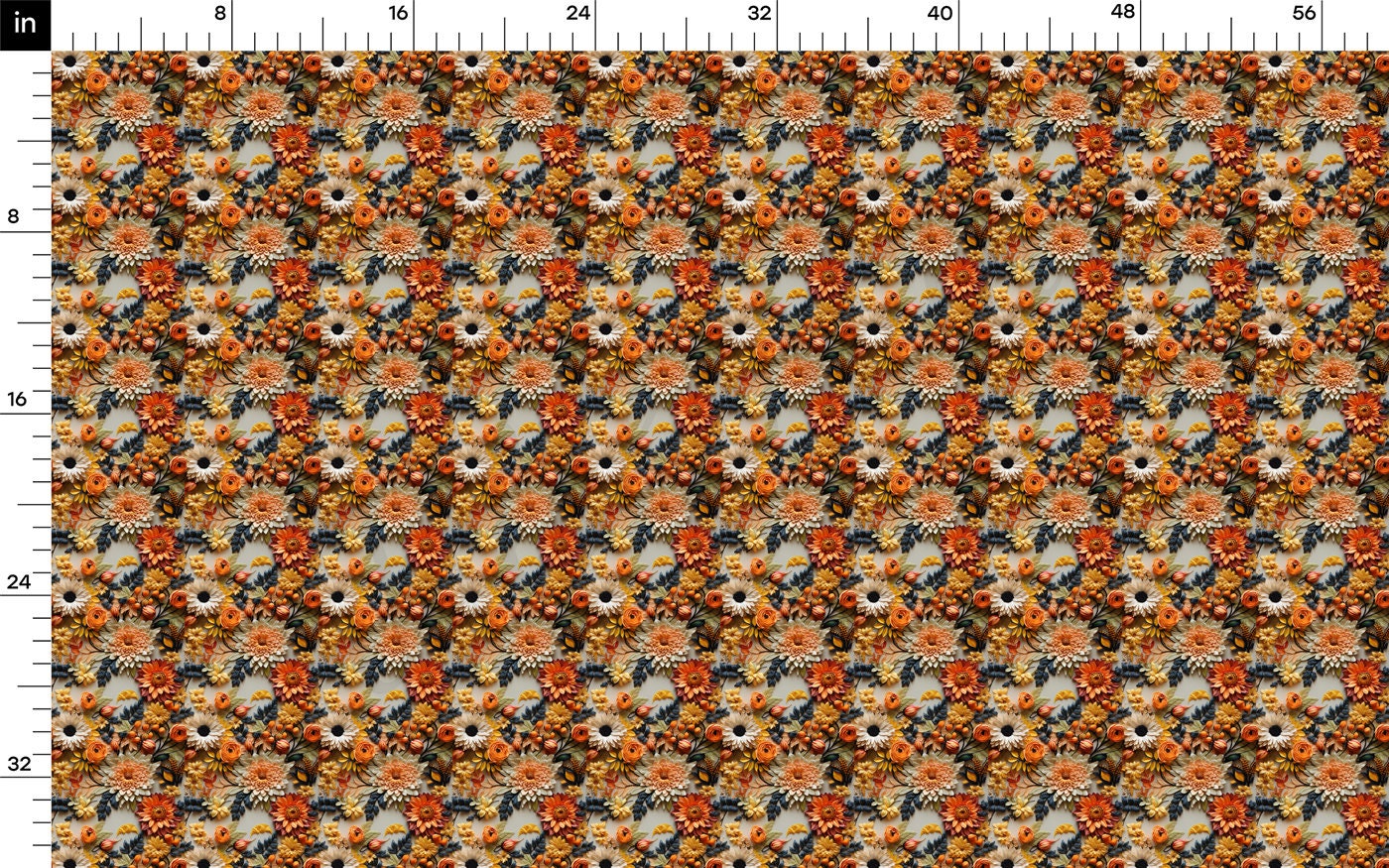 Bullet Textured Fabric  AA1917  flowers Embroidery