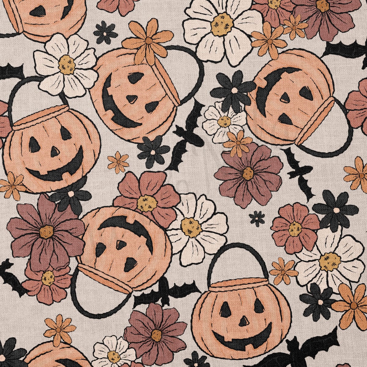Fall Autumn Halloween 100% Cotton Fabric  Cotton CTN1944