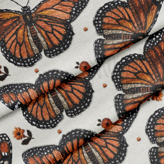Butterflies 100% Cotton Fabric  Embroidery Floral Printed CTN1978 Butterfly