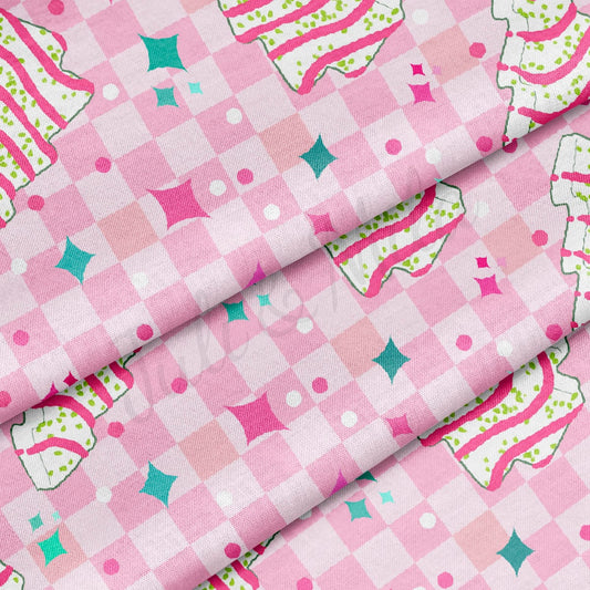 100% Cotton Fabric By the Yard Printed in USA Cotton Sateen - Cotton Printed СTN1975 christmas cakes