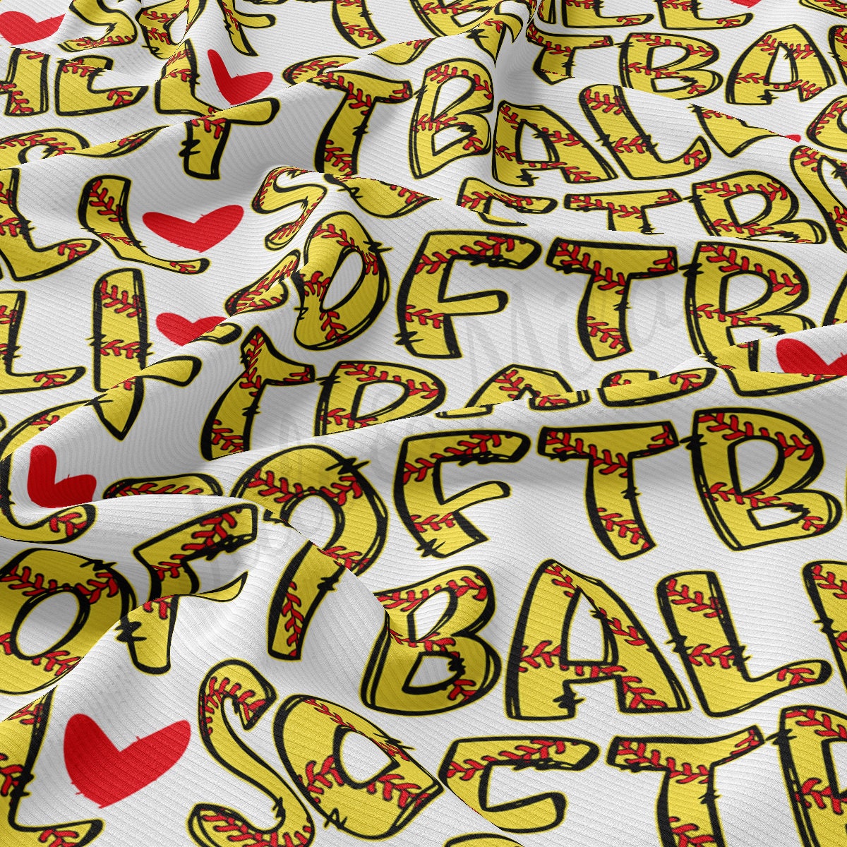 Softball Rib Knit Fabric  RBK1994