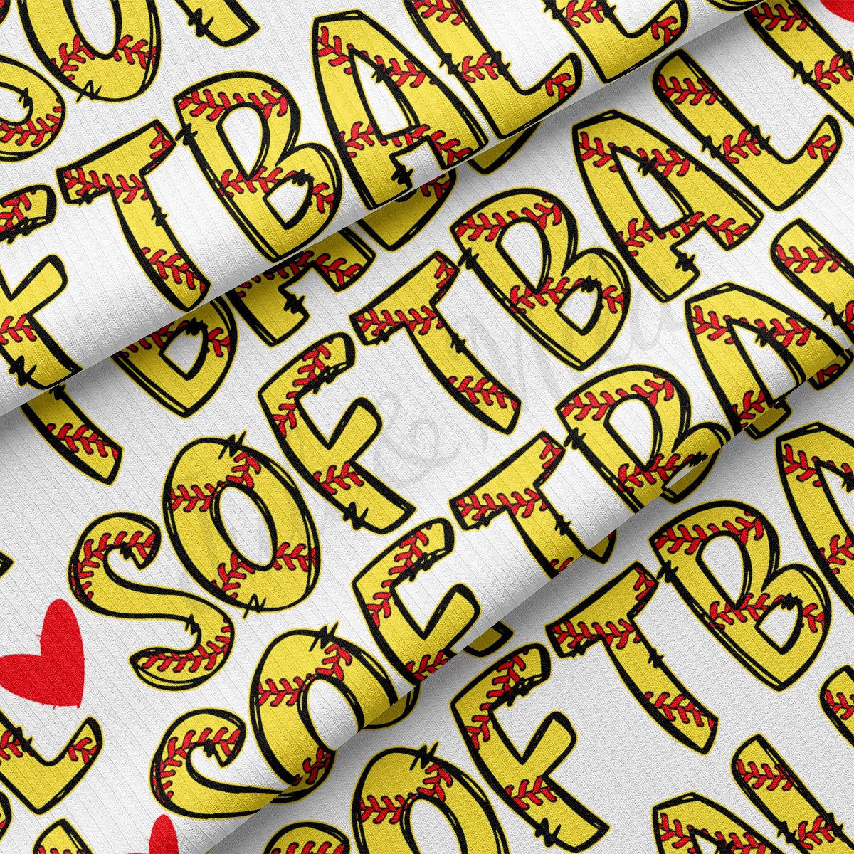 Softball Rib Knit Fabric  RBK1994