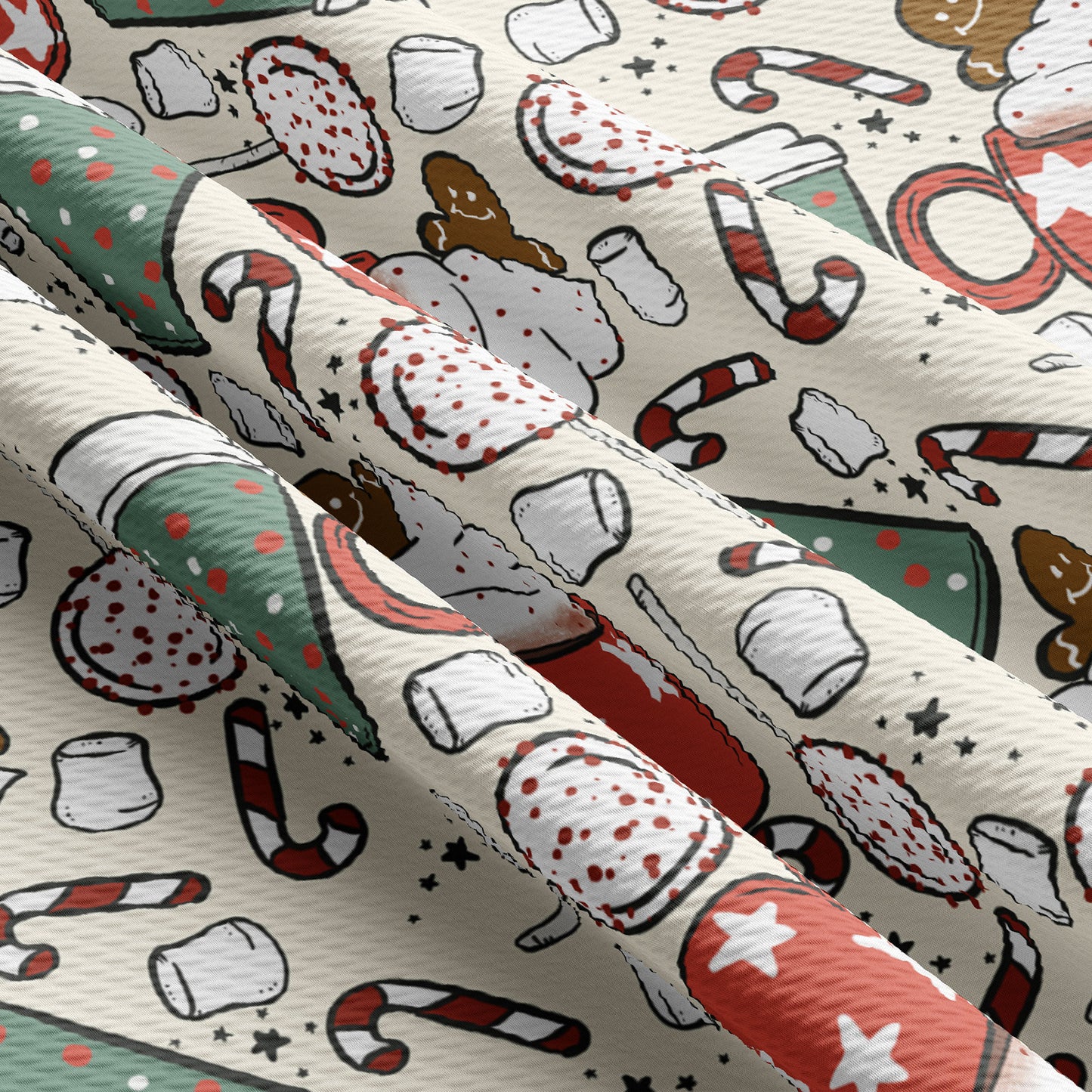 Christmas Printed Liverpool Bullet Textured Fabric AA946