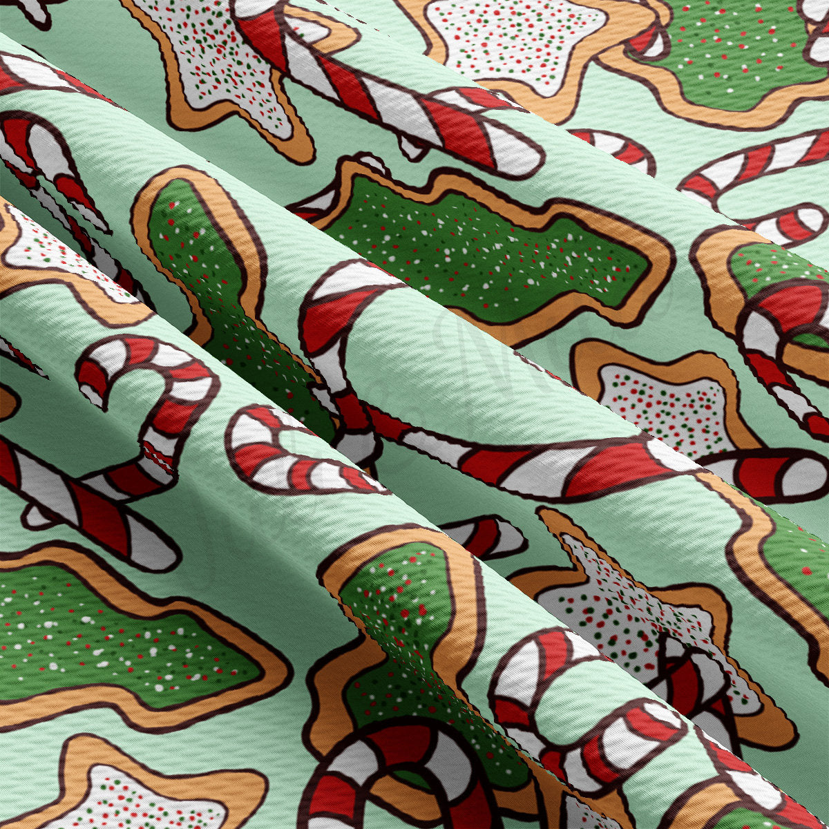 Christmas Liverpool Bullet Textured Fabric by the yard 4Way Stretch Solid Strip Thick Knit Jersey Liverpool Fabric AA2078 Christmas