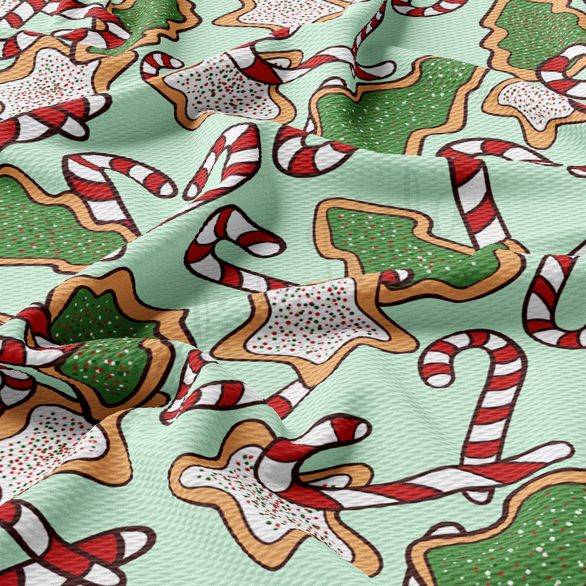 Christmas Liverpool Bullet Textured Fabric by the yard 4Way Stretch Solid Strip Thick Knit Jersey Liverpool Fabric AA2078 Christmas