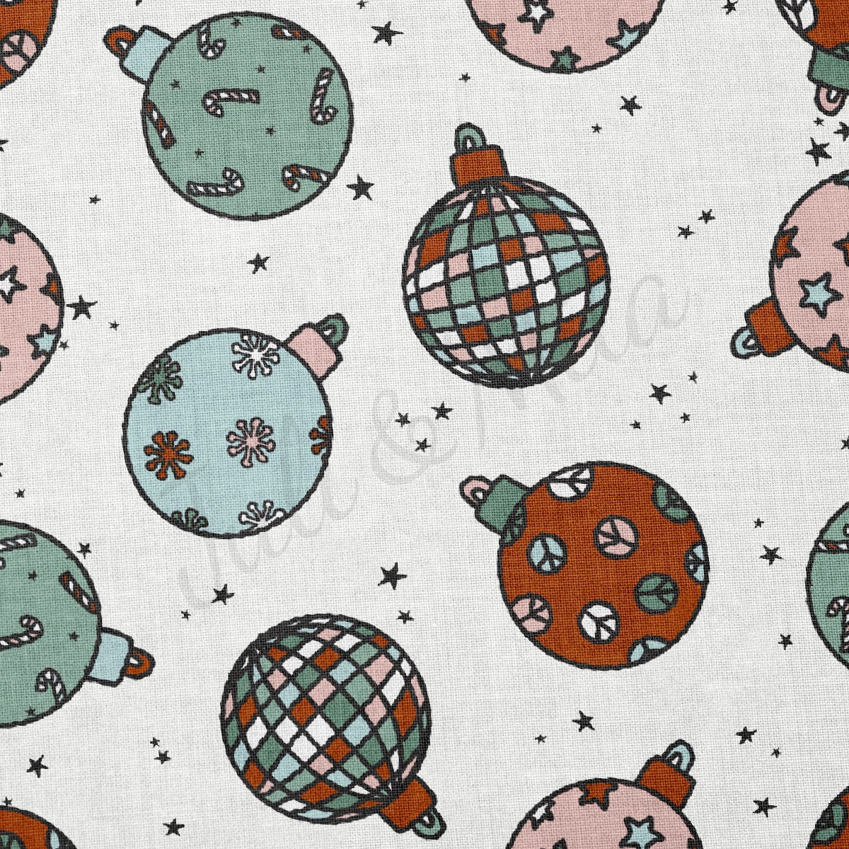 100% Cotton Fabric By the Yard Printed in USA Cotton Sateen -  Cotton CNT2017 Christmas