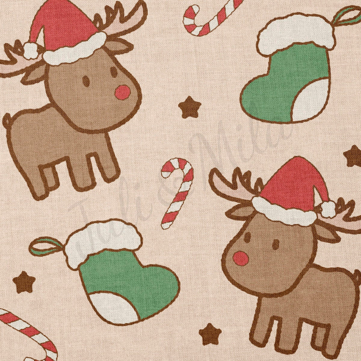 100% Cotton Fabric By the Yard Printed in USA Cotton Sateen -  Cotton CNT2060 Christmas