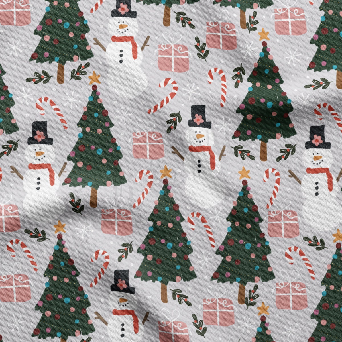 Christmas Printed Liverpool Bullet Textured Fabric by the yard 4Way Stretch Solid Strip Thick Knit Liverpool Fabric AA2149