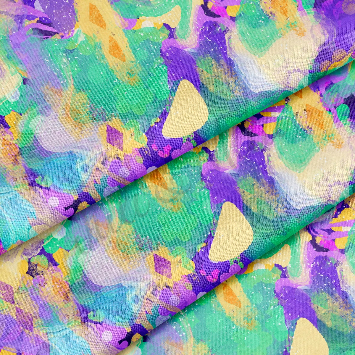100% Cotton Fabric By the Yard Printed in USA Cotton Sateen -  Cotton Mardi Gras  CTN2124