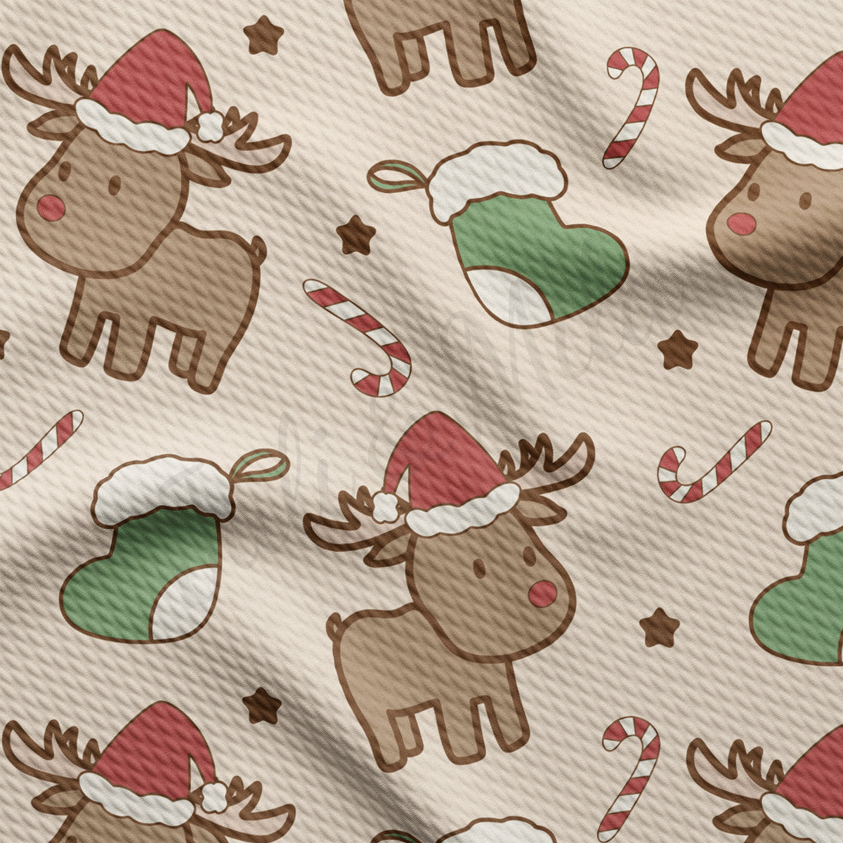 Christmas Liverpool Bullet Textured Fabric by the yard 4Way Stretch Solid Strip Thick Knit Jersey Liverpool Fabric AA2060 Christmas