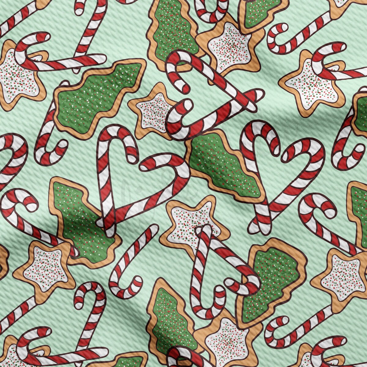 Christmas Liverpool Bullet Textured Fabric by the yard 4Way Stretch Solid Strip Thick Knit Jersey Liverpool Fabric AA2078 Christmas