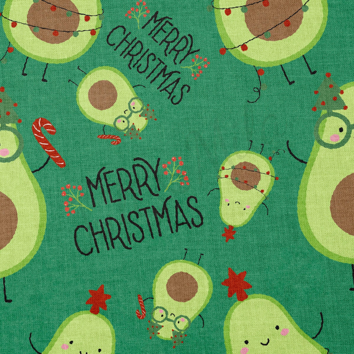 100% Cotton Fabric By the Yard Printed in USA Cotton Sateen -  Cotton CNT2011 Christmas