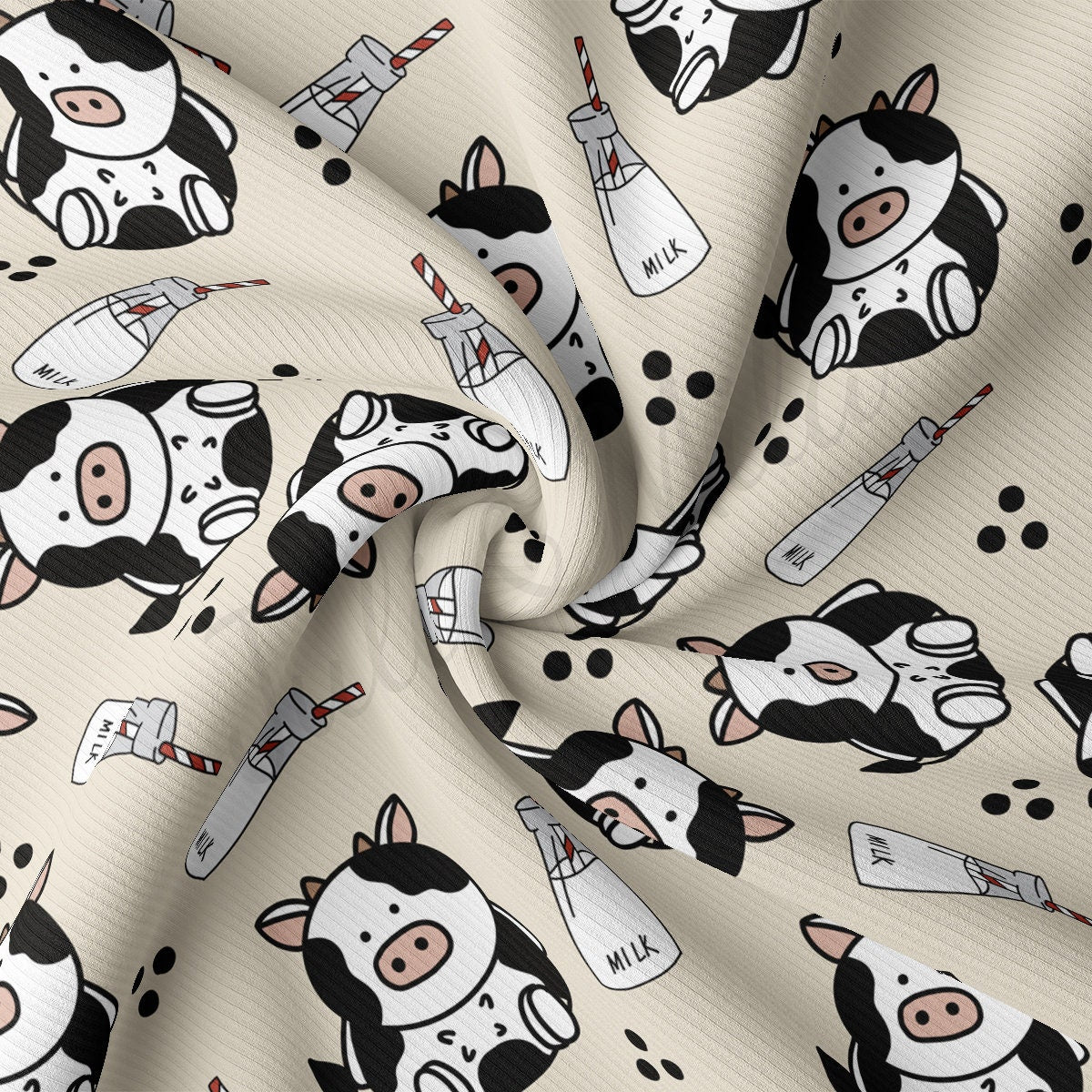 Cow Rib Print Rib Knit Fabric RBK2108 Cow – Fabric4ever