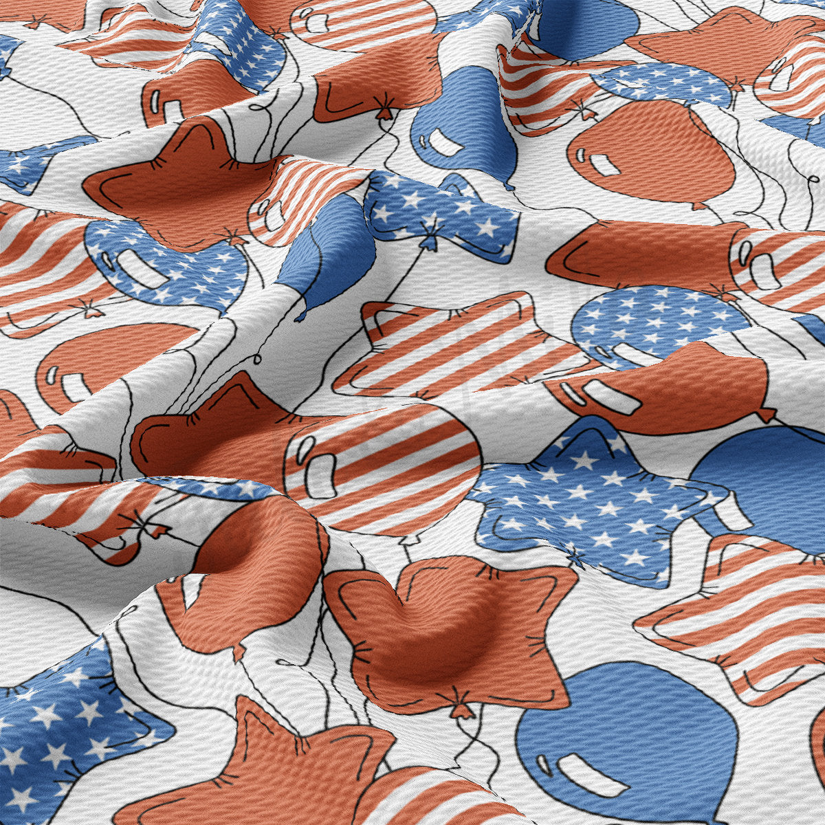 4th of July Patriotic Bullet Fabric AA2187