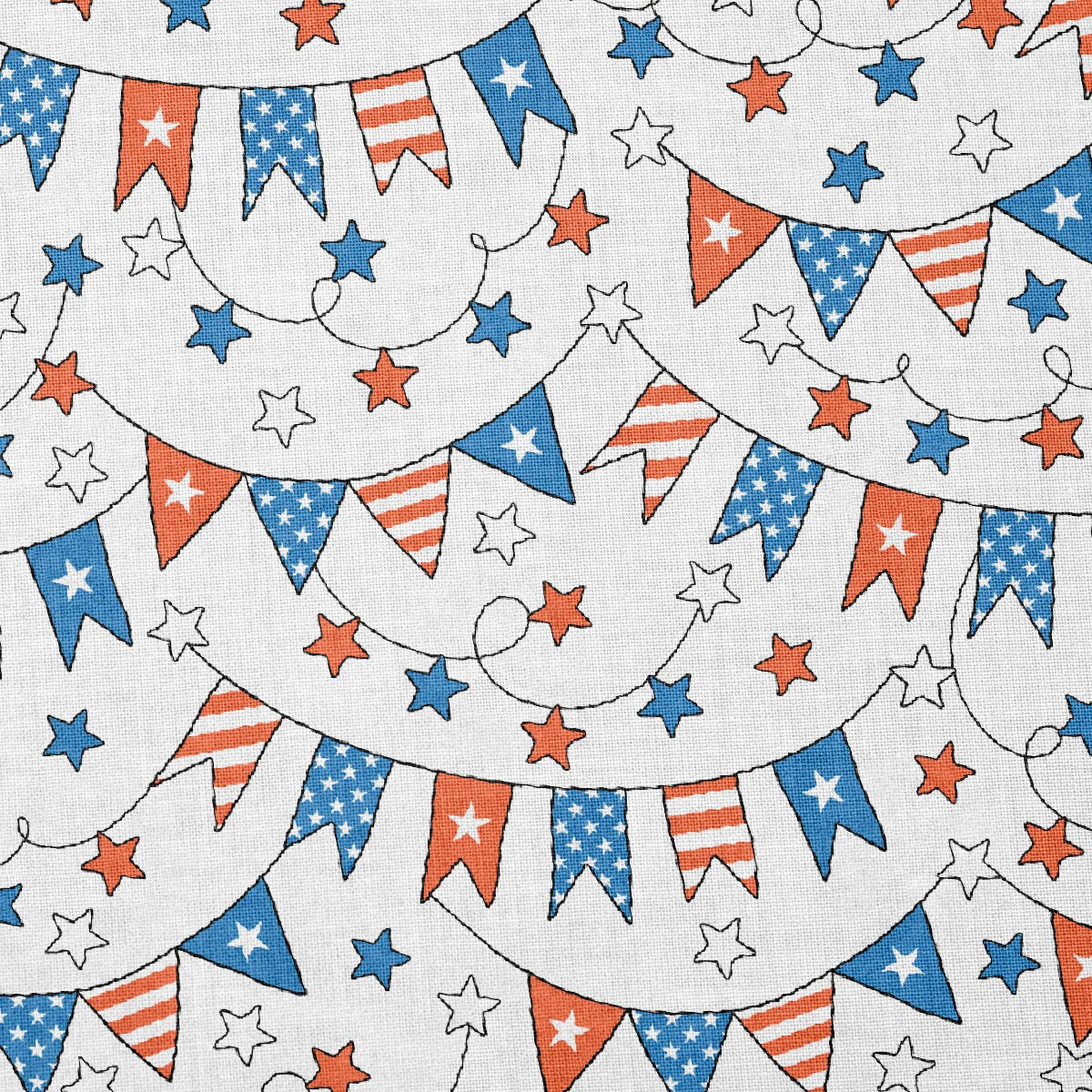 100% Cotton Fabric By the Yard Printed in USA Cotton Sateen -  Cotton  CTN2189 4th of July Patriotic