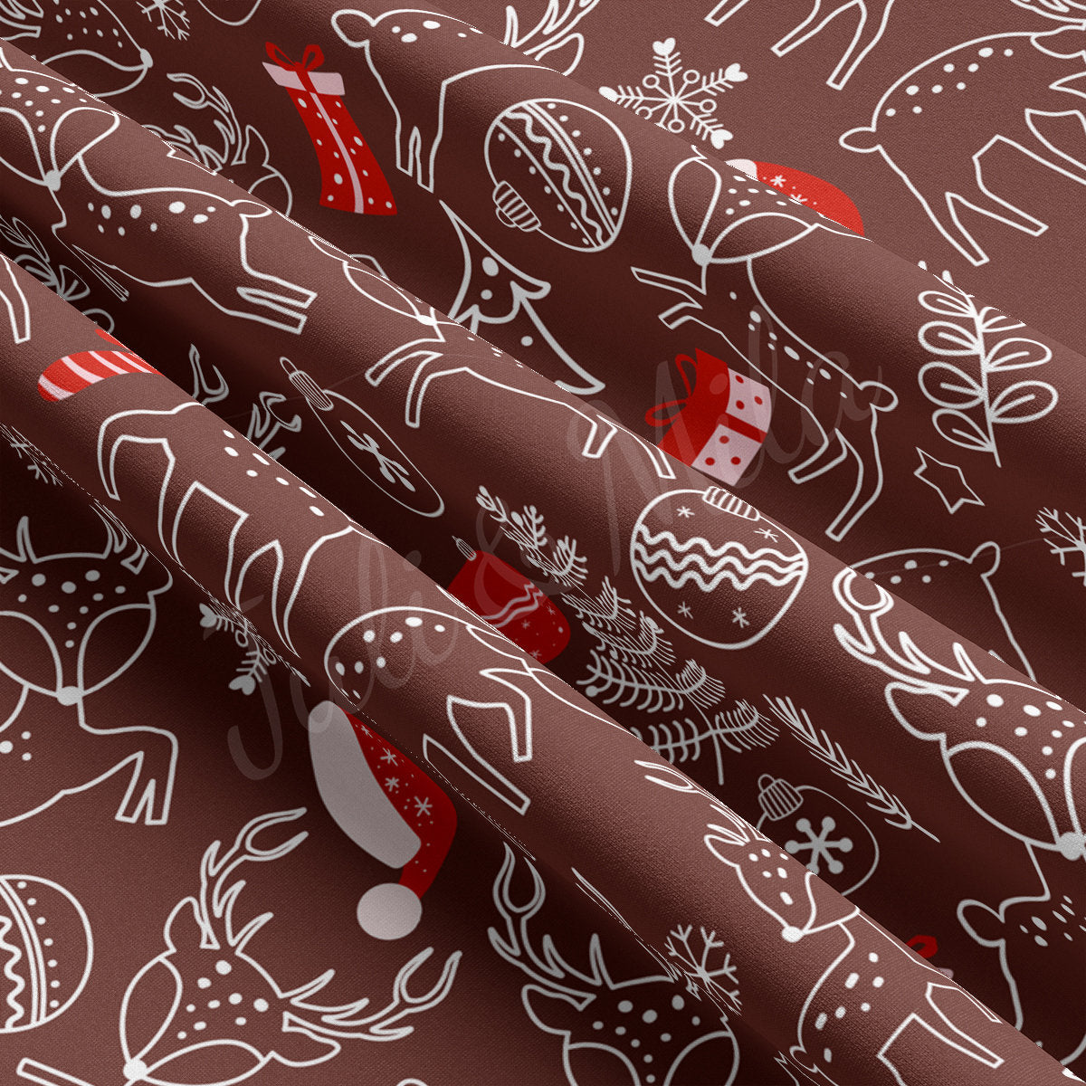 Christmas DBP Fabric Double Brushed Polyester Fabric by the Yard DBP Jersey Stretchy Soft Polyester Stretch Fabric DBP2164